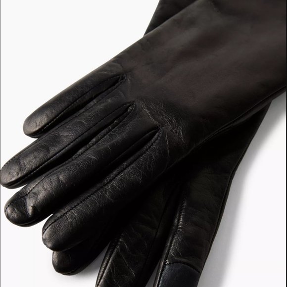 Aritzia cityscape leather gloves cognac NWT brown large medium - Picture 3 of 3